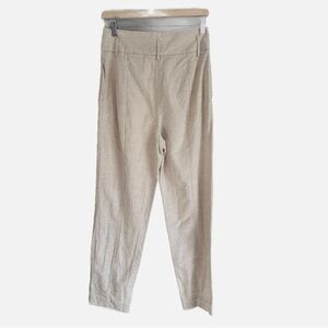 Aritzia Wilfred Light Beige Linen Pants Size 8